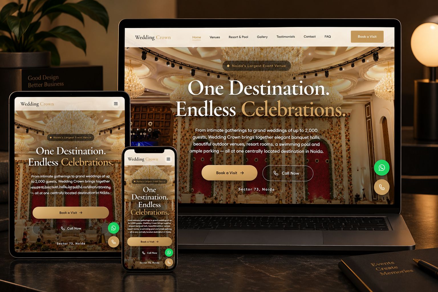 Wedding Crown — One Destination. Endless Celebrations. project screenshot
