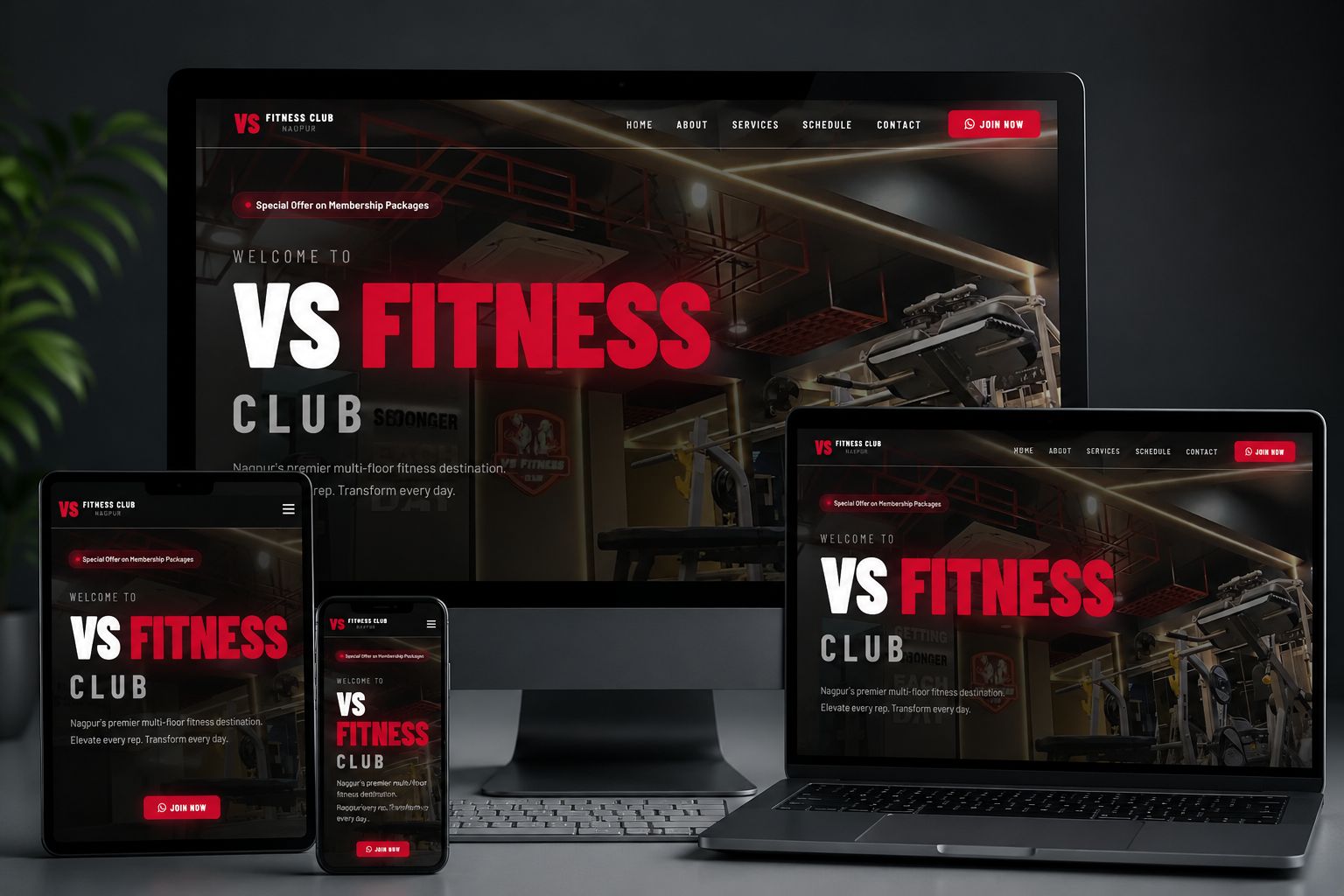 VS Fitness Club — Train Hard. Transform Faster. project screenshot