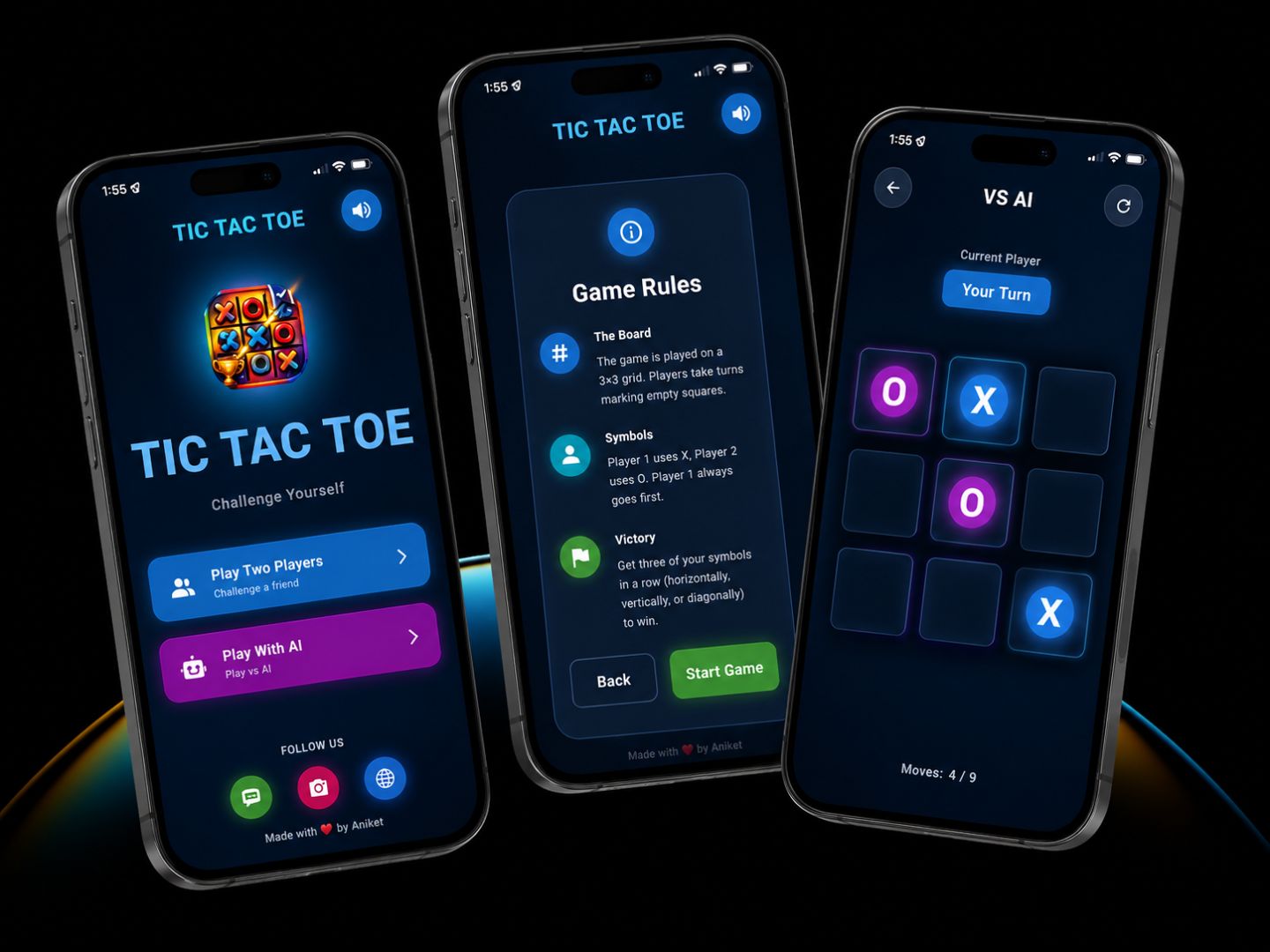 Tic-Tac-Toe — Classic Game. Intelligent AI. project screenshot